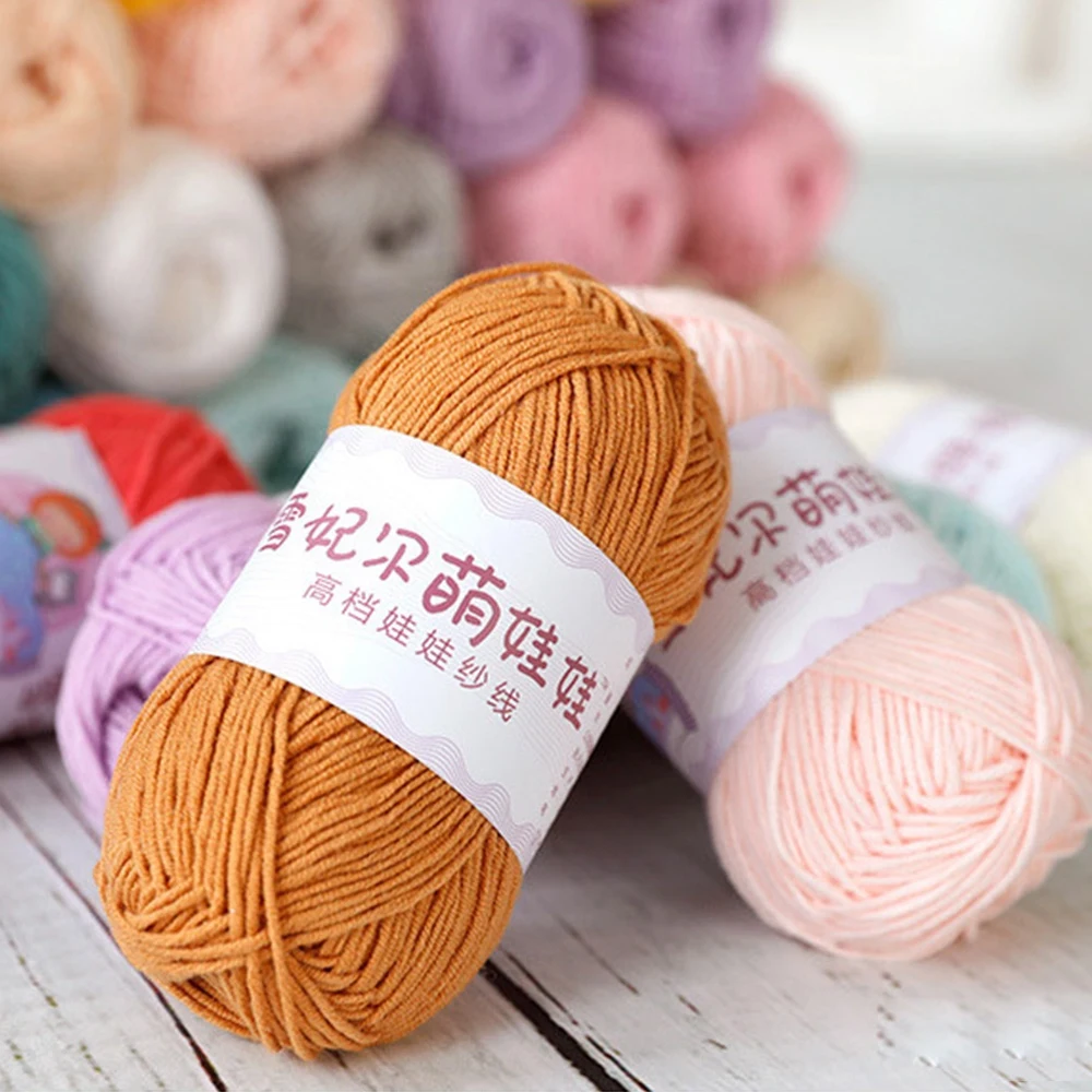 

10 Roll Milk Cotton Yarn Baby Sweater Yarn for Knitting Hand Knitted Blanket Sweater Scarf Baby Doll Crochet Yarn
