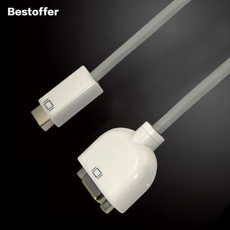 HD Mini DVI Male to VGA 15PIN Female Adapter Convertor For Apple MacBook Display Monitor | Электроника