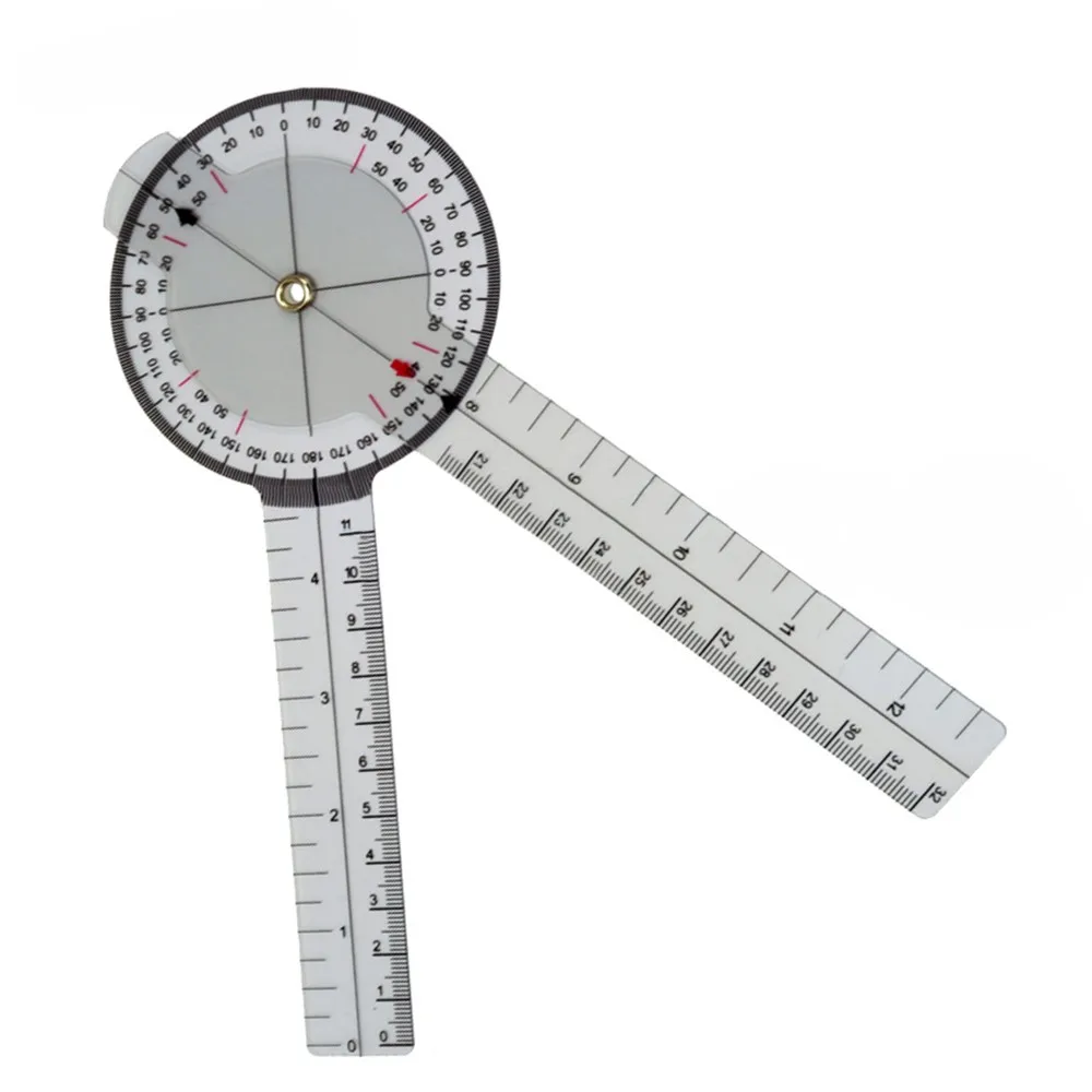 

13" Inch 33cm Calibrated Goniometer Medical Joint Measuring Ruler 360 Degree Spinal Finger Angle Ruler Protractor Angle Rule New