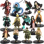 Брелки для ключей из ПВХ, аниме клинок из аниме рассекающий демонов, Kimetsu no Yaiba, фигурка камадо, Tanjirou, Nezuko, Zenitsu, Inosuke, Giyuu