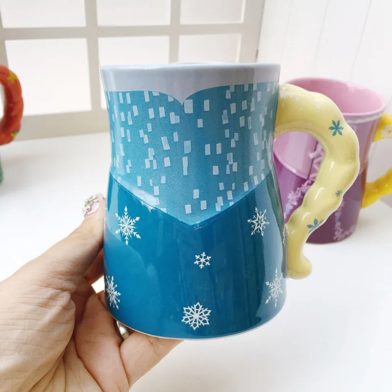 Керамическая кофейная кружка с королевой и ледяной принцессой креативная ручка