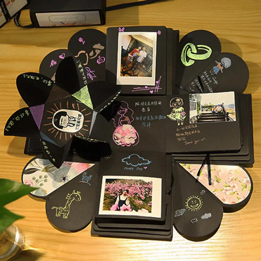 Вечерние фотоальбомы с надписью Love Explosion Box подарок на день рождения фотоальбом