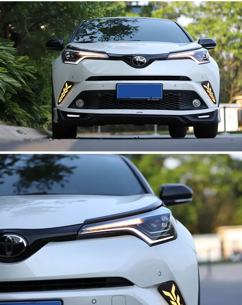 Автомобильный Стайлинг для- новых Toyota CHR фар, все светодиодный фары DRL, Би-светодиодный объектив, Высокий Низкий Луч, светодиодный, с динамическим поворотом