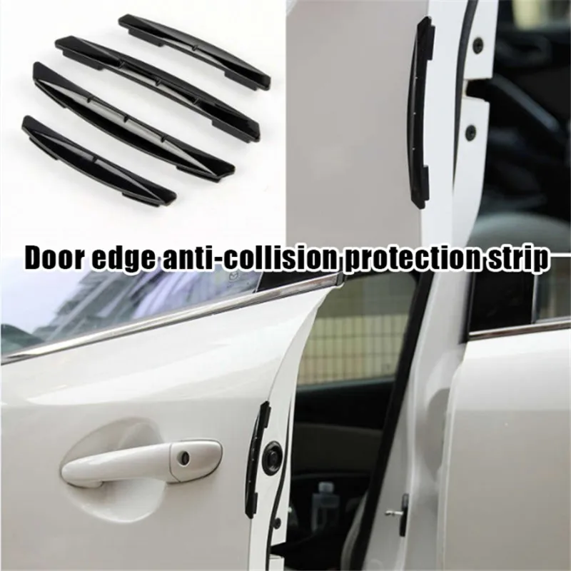 sale 4pcs car sticker door edge guards trim molding protection strip scratch protector car crash barriers door guard collision free global shipping