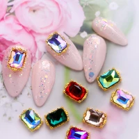 10pcs 811mm glass crystals ab rhinestone diamonds for nail art mix 12 style 3d decorations stones gems 10pcs colorful