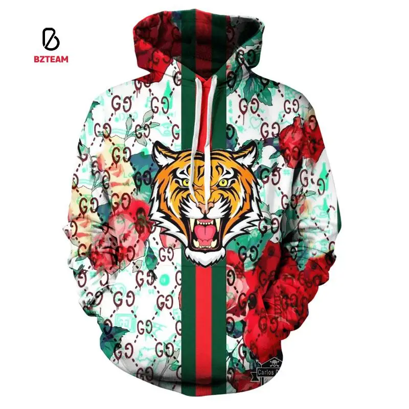 

BZTEAM New Hot Sale New Trend 3d Hoodie Creative Art Style Spring And Autumn Fashion Hoodie Cartoon Handsome Top Tiger Sweatshir