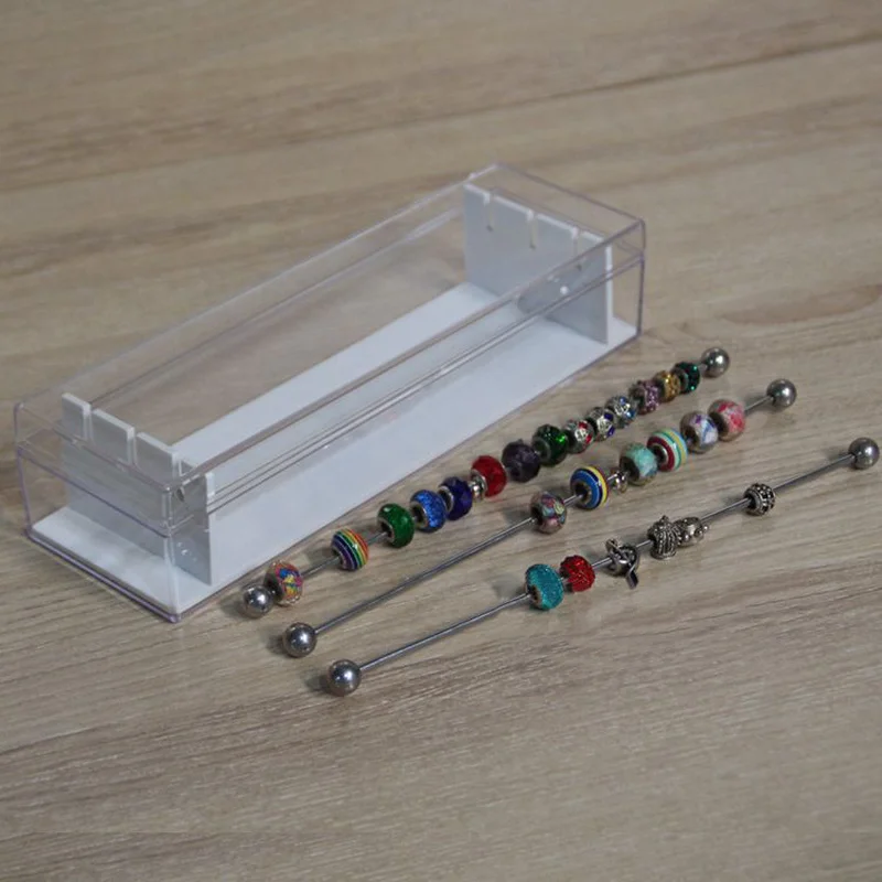 Trollbeads Storage Display Box Jewelry Beads Bars Travel Carrying Case Pandora Bracelet Charms Organizer Holder Tray with Cover