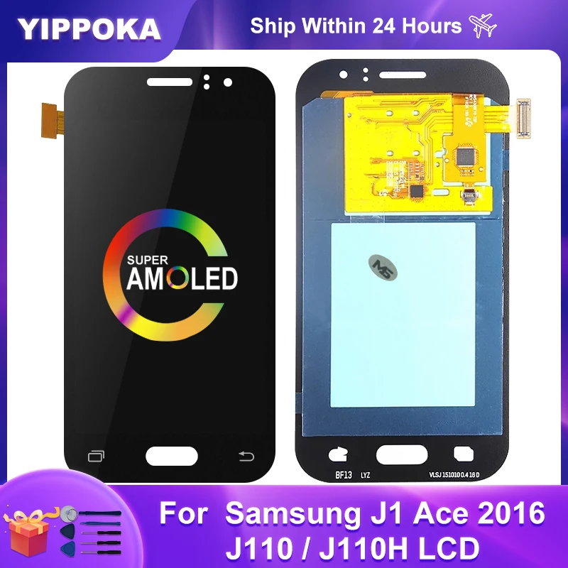 

ЖК-дисплей 4,5 дюйма AMOLED для Samsung Galaxy J1 2016 J120 J120M J120F J120H, дисплей с сенсорным экраном, дигитайзер, запасные части