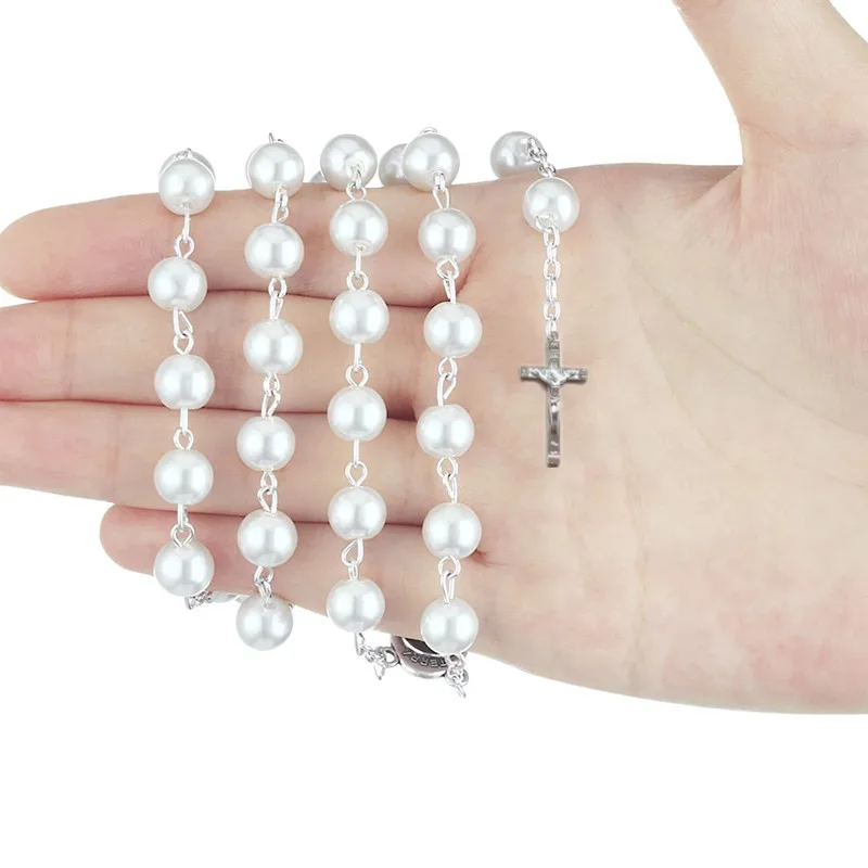 Модные ювелирные изделия из жемчуга четки Девы Марии колье в винтажном стиле с