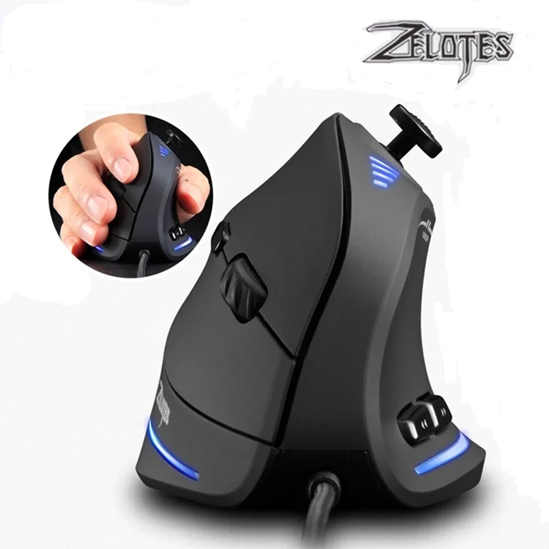 

ZELOTES C-18 Vertical Gaming Mouse 10000 DPI Programmable 11 Buttons USB Wired RGB Optical Remote Mouse Gamer Mice For Laptop PC