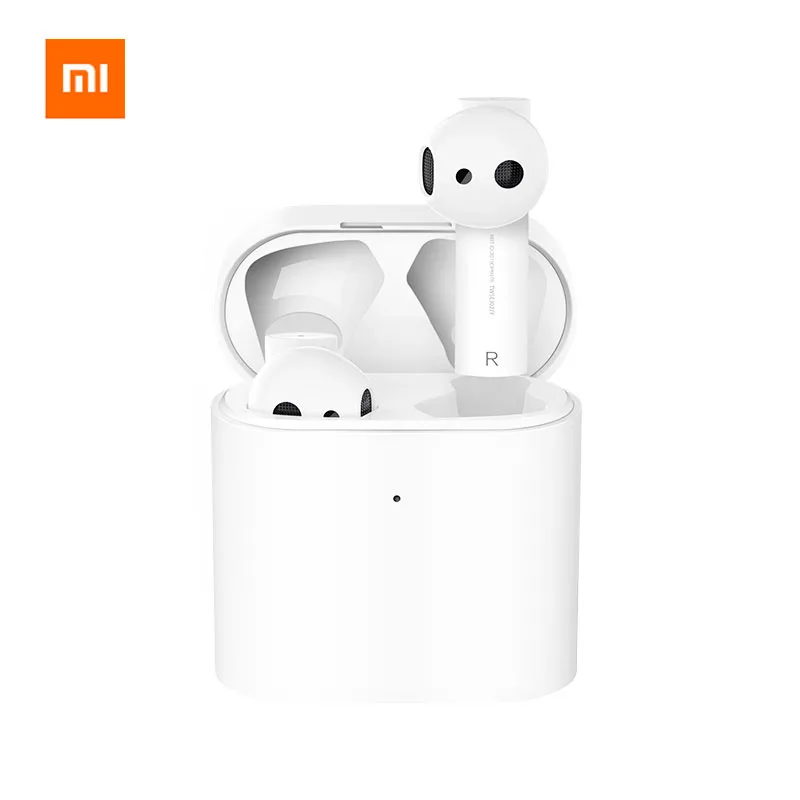 Белый Xiaomi Air 2 гарнитура Bluetooth 5,0 наушники Airdots Pro2 длинная батарея ENC автоматическая пауза кран контроль Быстрая зарядка - Цвет: Белый