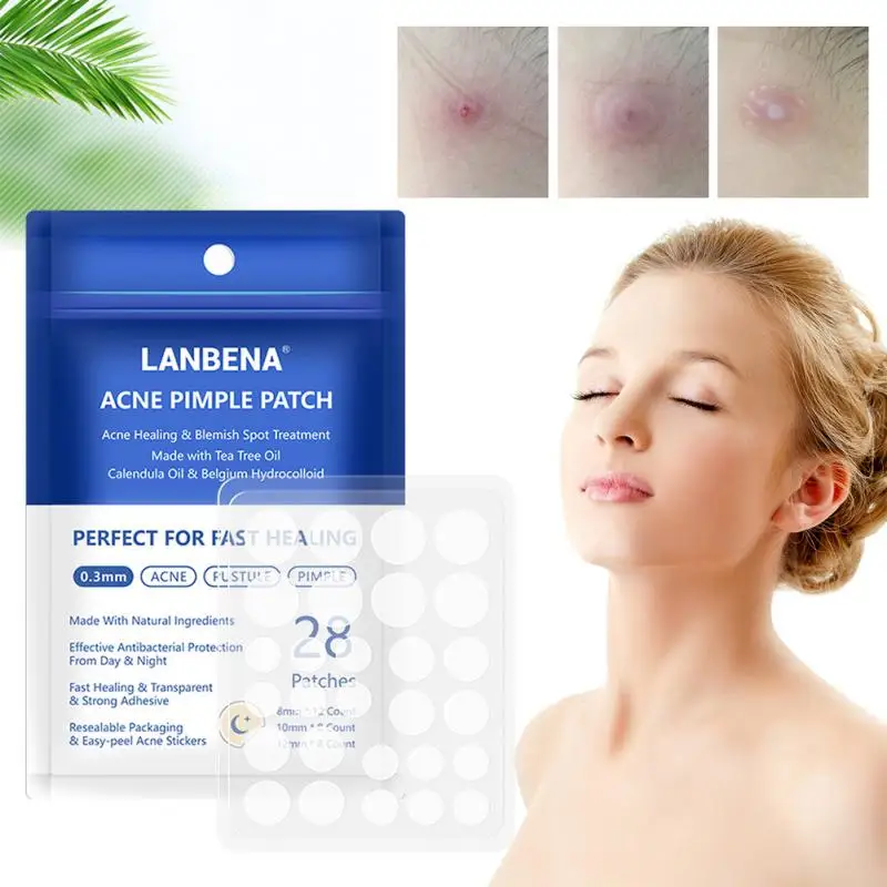 

28PC Tea Tree Acne Pimple Patch Stickers Cure Acne Pimple Remover Tool Blemish Spot Facial Mask Skin Care Waterproof Beauty Tool