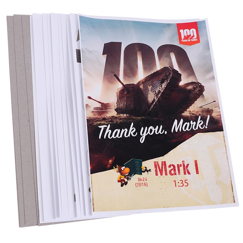 Карточка из бумаги модель строительные наборы игрушки танк сделай сам 3D 1:35