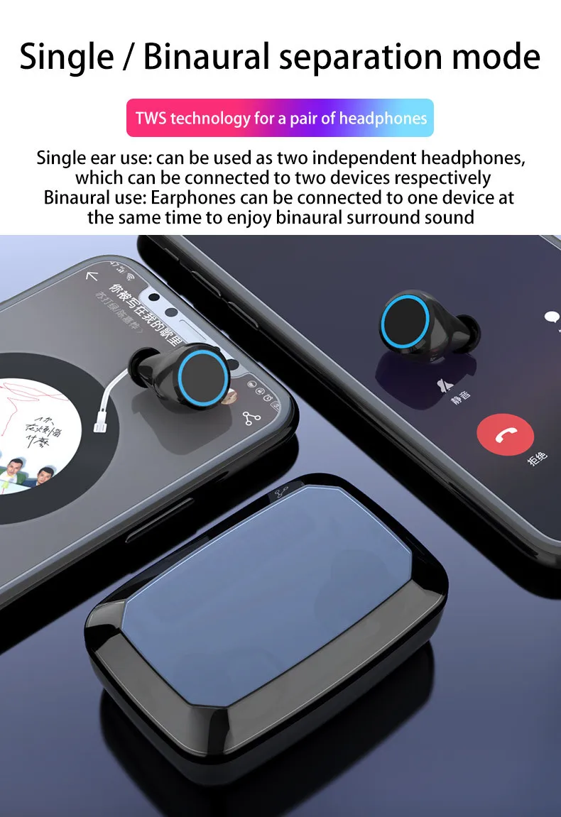 TWS-наушники LIGE с поддержкой Bluetooth 5 0 и микрофоном | Электроника