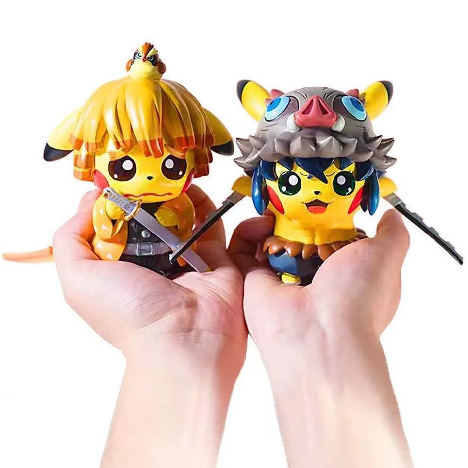 Японские Аниме фигурки героев покемона Cos Наруто украшение Пикачу кавайные