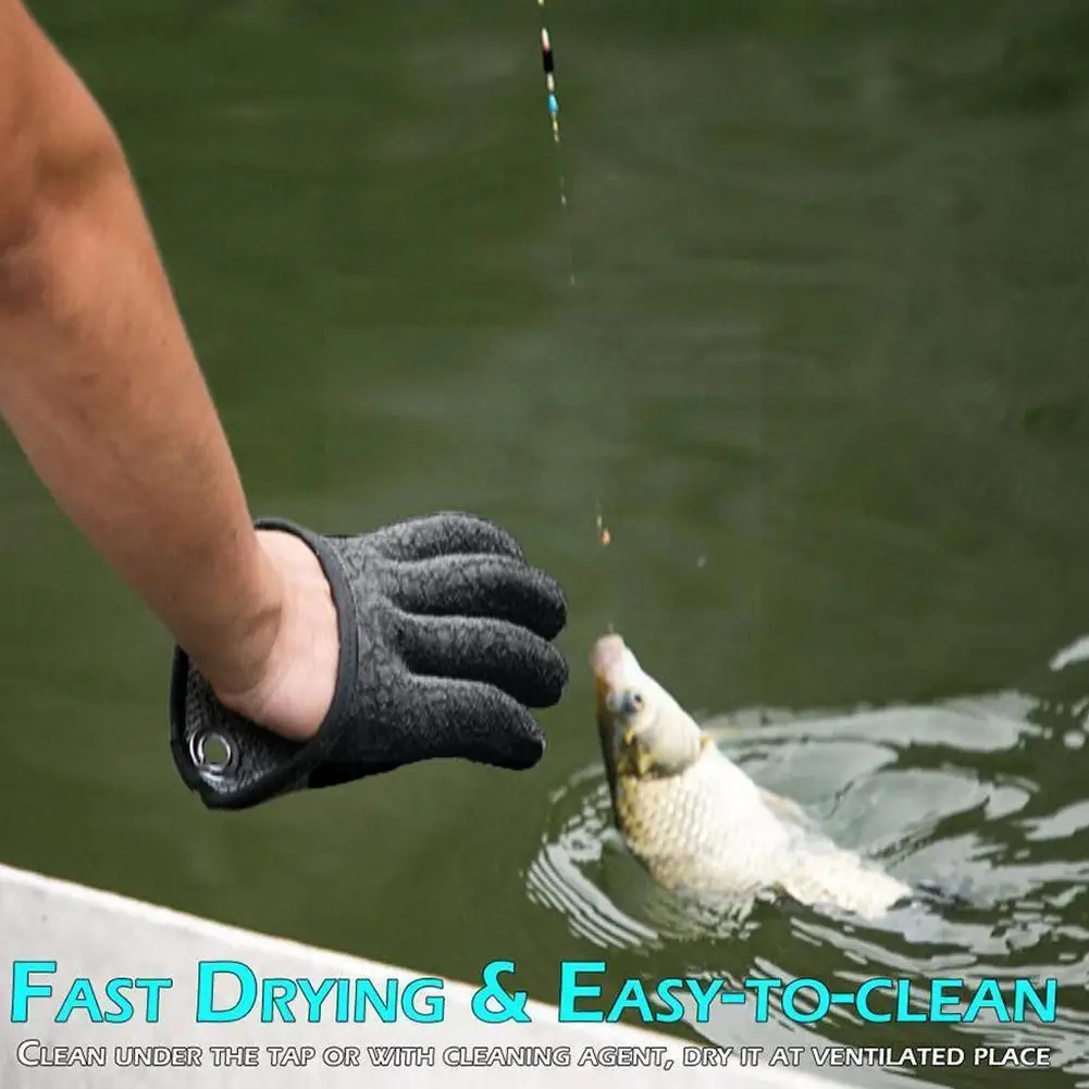 

1pc Men Anti-slip Fishing Glove With Magnet Release Gloves Fish Punctur Catch Fisherman Resistant Professional Cut R1t4