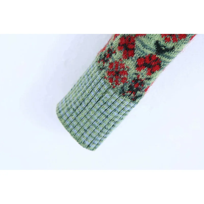 

2020 New Women Knit Cardigan Jacquard Button V-Neck Long Sleeves Sweater Fashion Casual femme vetement ropa mujer