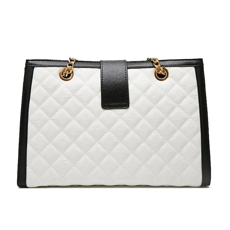 

Women's luxury handbag PU leather slung leisure Joker bag 2021 spring shoulder bag ladies chain travel bag 042