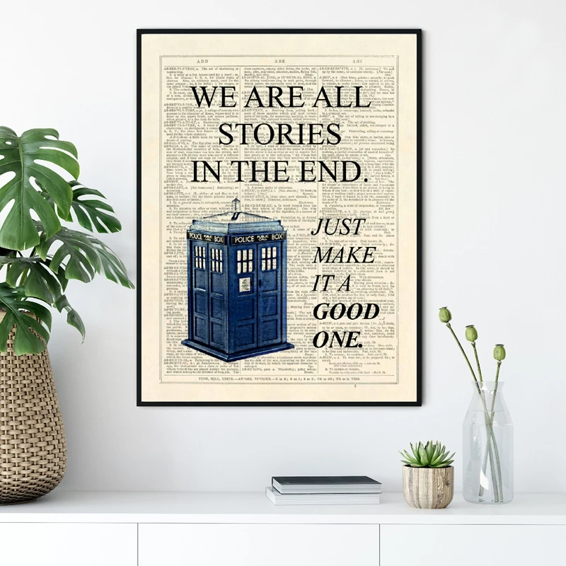 Постер Dr Who для классического ТВ шоу принты Кардис мы все рассказы в конце словарь