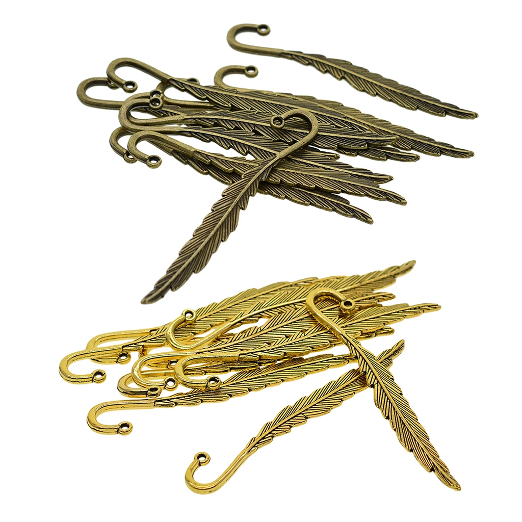 10 шт. Классическая изысканная металлическая подвеска с перьями Бисероплетение