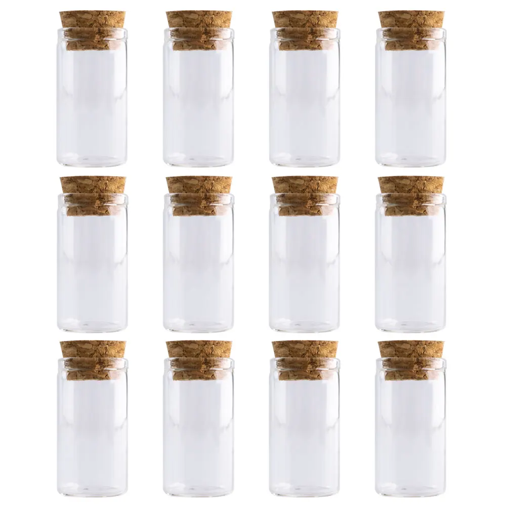 

12pcs/Lot 8ml 22*40mm Storage Glass Bottles With Cork Stopper Crafts Tiny Jars Transparent Empty Glass Jar Mini Bottle Gift
