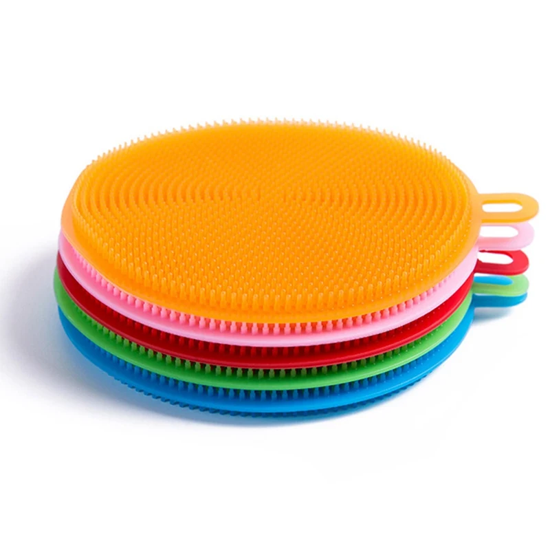 Многофункциональная щетка для чистки кухни силиконовая мытья посуды круговая