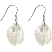 shell earrings korean pearl earrings temperament simple ear jewelry petal earrings for women gift