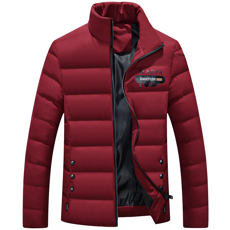 

Одежда с хлопковой подкладкой мужская зимняя куртка средней длины мужская одежда с хлопковой подкладкой в Корейском стиле стильная облегающая зимняя толстая