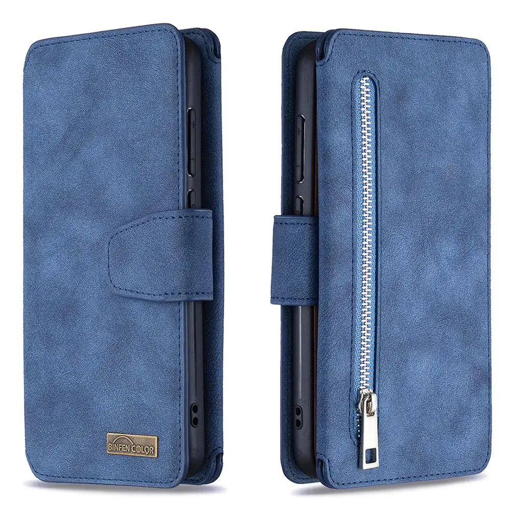 

HYYGEDeal Phone cases Matte Wallet Leather Zipper card Slot Magnetic case for Xiaomi Redmi Note 7 8 8 pro 8T 9 9 pro