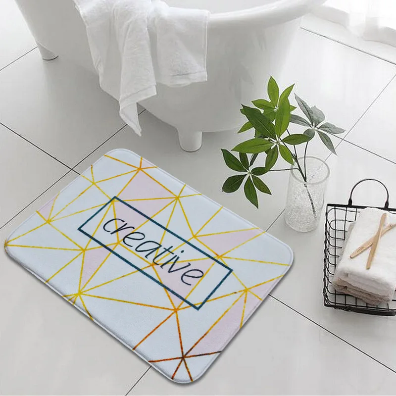 Дверной Коврик Персонализированные буквы мраморный нескользящий вход Крытый