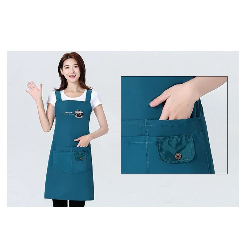 

Apron waterproof fashion kitchen household aquatic products work clothes sleeve suit oil-proof apron cooking gown