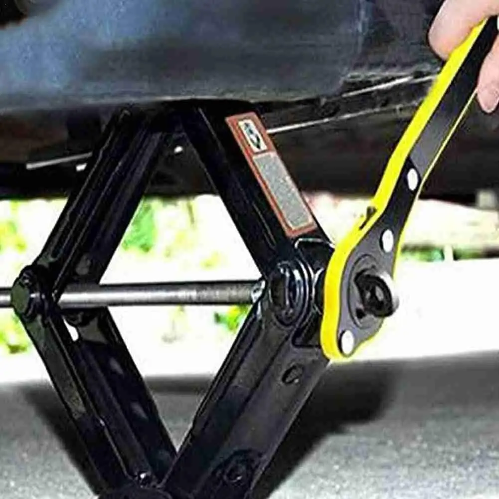 

Auto Labor-saving Jack Ratchet Wrench Scissor Jack Garage Tire Wheel Lug Wrench Handle Labor-saving Wrench Phillips Wrench