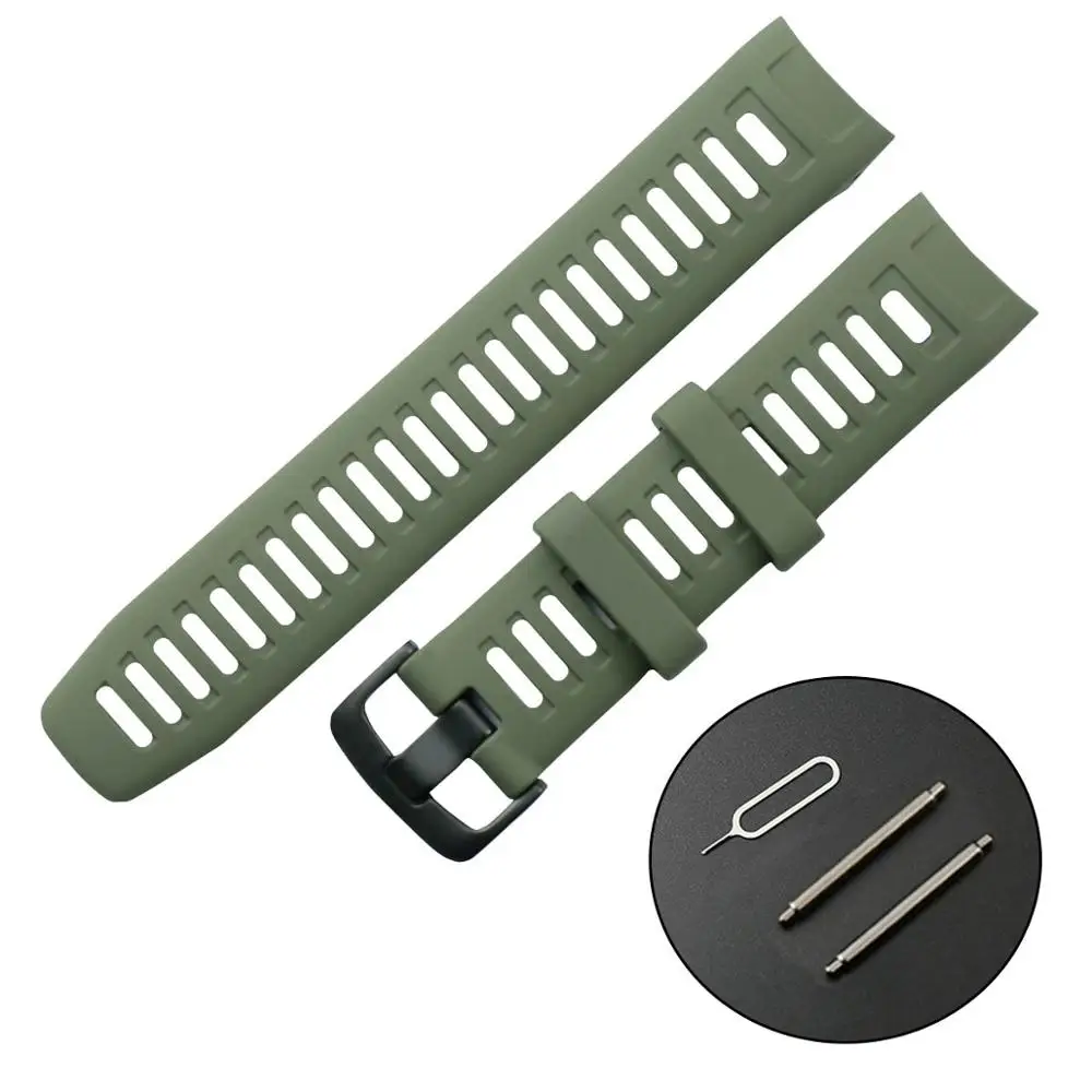 ArmyGreen Ремешок Instinct, мягкий силиконовый ремешок для часов подходит для Garmin INSTINCT Sports gps Smart Watch Tools - Цвет ремешка: ArmyGreen