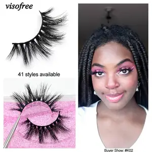 Норковые ресницы Visofree, объемные норковые ресницы, ручная работа