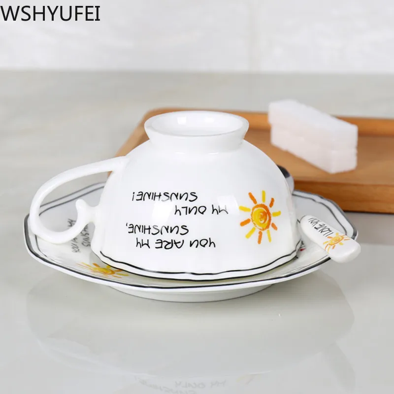 Современная роскошная керамическая кофейная чашка красная кружка для молока