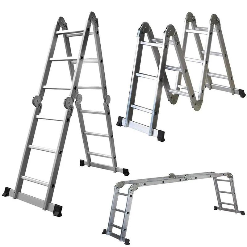Алюминиевая складная лестница для строительных лесов регулируемая дома
