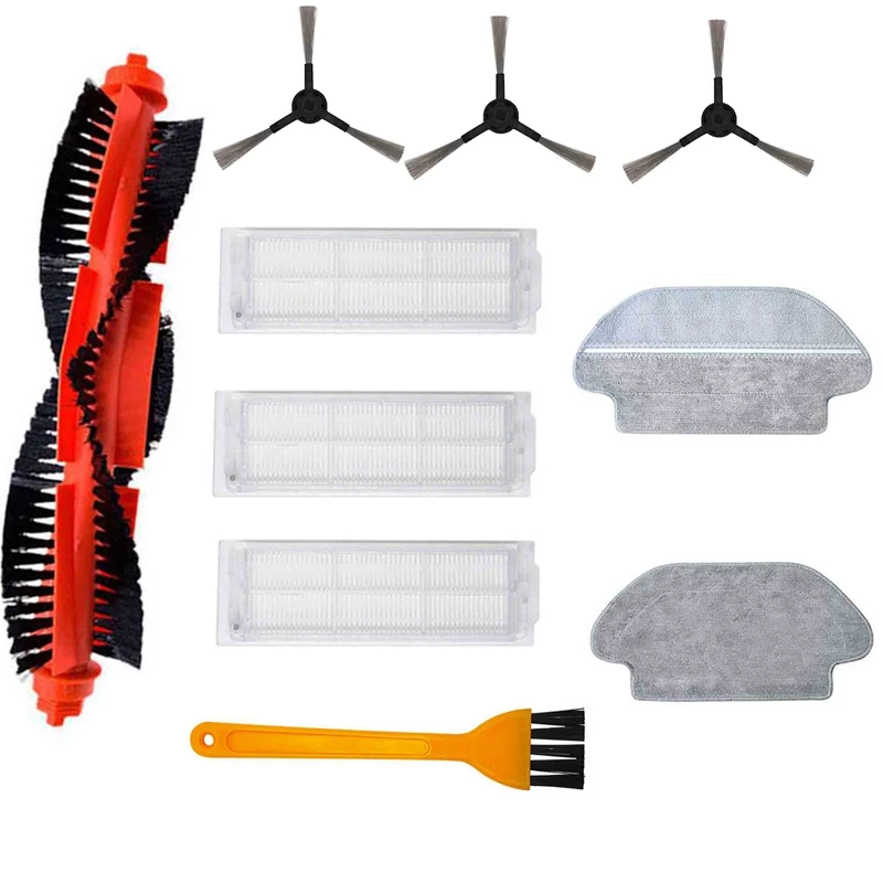 

AD-Replacement Rags HEPA Filter Roller Brush for Viomi V2 PRO V3 SE V-RVCLM26B V-RVCLM21B for Mijia STYJ02YM STYTJ02YM