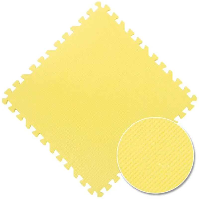 yellow Детский коврик-пазл 30*30 см, детский разноцветный игровой коврик-пазл, детский коврик для упражнений, плитка для пола из пены EVA, игровой коврик для спортзала, коврик, игрушки - Цвет: yellow