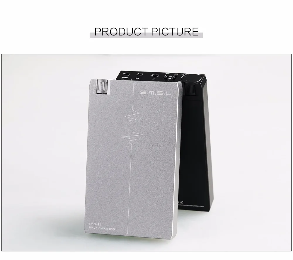 SMSL SAP-11 HiFi аудио TPA6120A2 портативный усилитель для наушников усилитель встроенный "SMSL динамический бас" 2,5 мм сбалансированный выход 3,5 мм