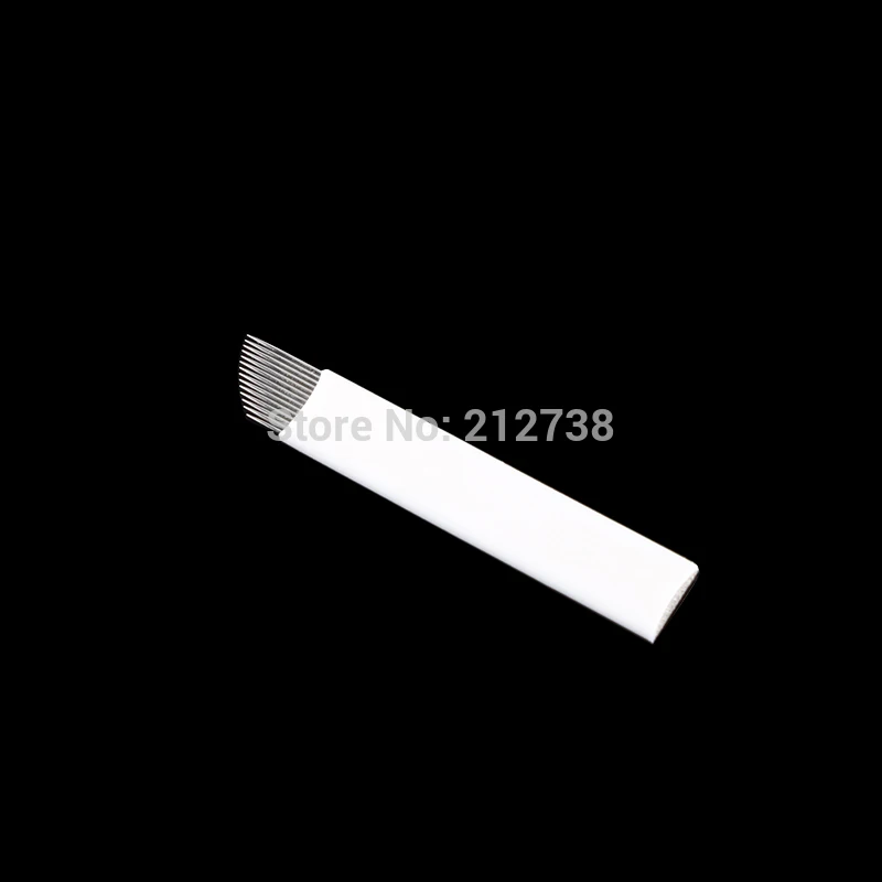 50 шт. 14Pin Перманентный макияж руководство для тату бровей лезвие 3D вышивка