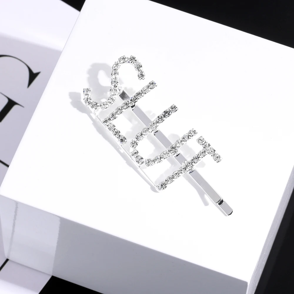 Забавные заколки для волос с надписью супер огненные модные милые блестящие