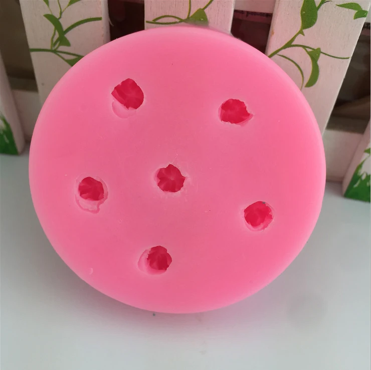 2020 Пищевая силиконовая форма для шести отверстий вишневый цвет ароматерапия