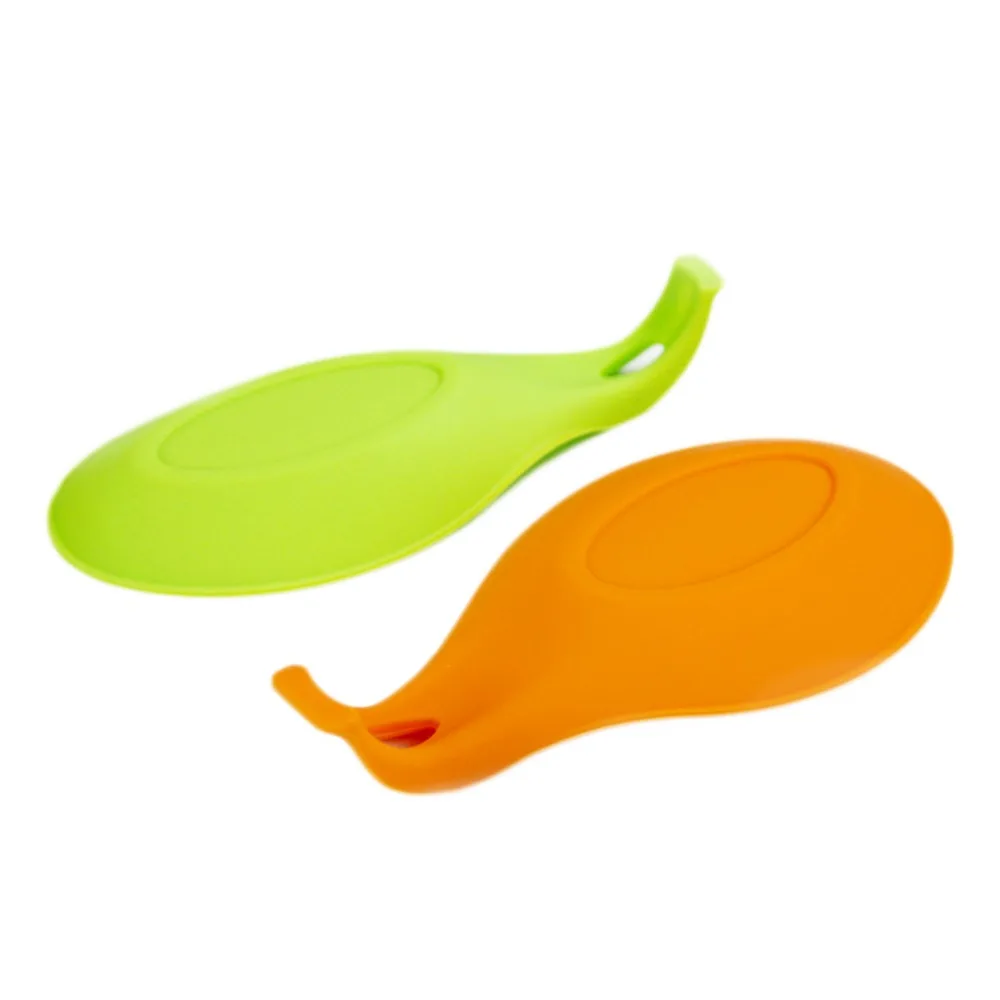 

1Pc Silicone Spoon Insulation Mat Silicone Heat Resistant Placemat Drink Glass Coaster Tray Spoon Pad Kitchen Tool