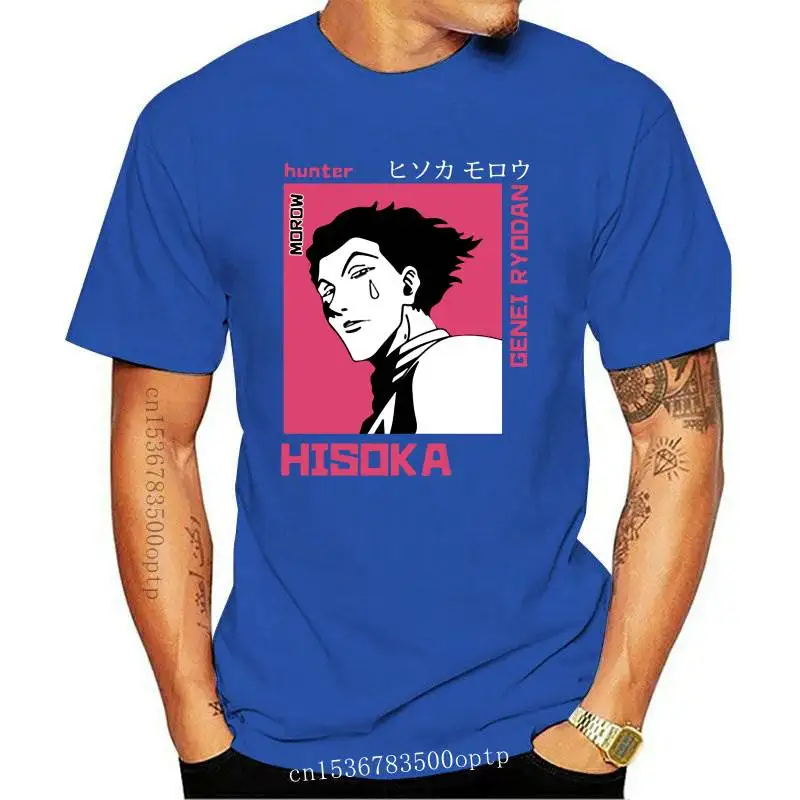 

Новая мужская футболка Hunter X футболка с изображением охотника Hisoka Hxh с аниме, хлопковая одежда, модная футболка с коротким рукавом для манги, ...