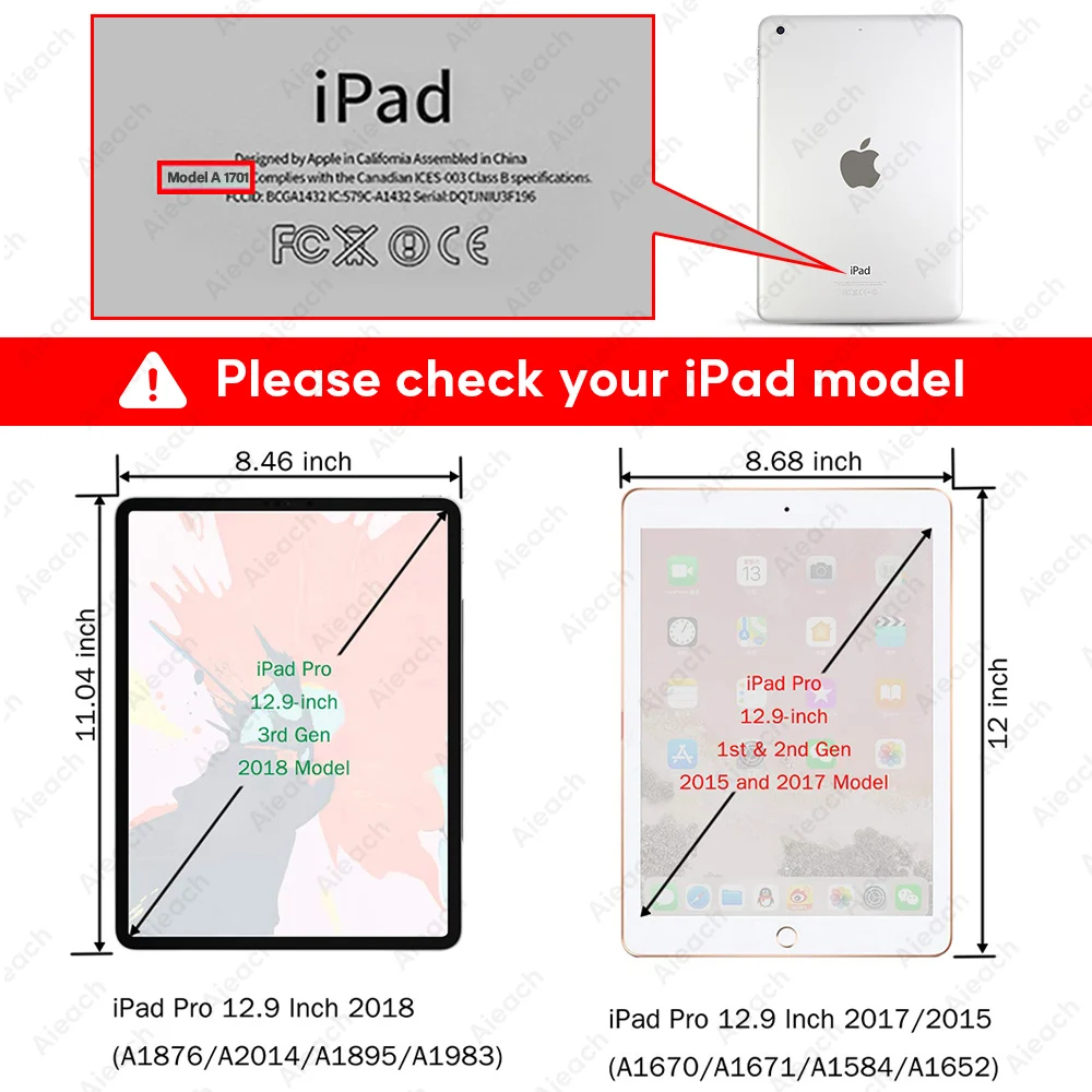 Чехол для iPad Pro 12,9 с держателем-карандашом из искусственной кожи, передняя крышка, мягкий силиконовый чехол для iPad Pro 12,9