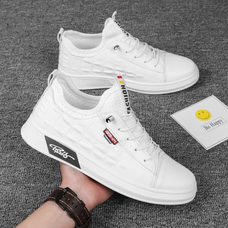 

2021 новые туфли в повседневном стиле; Мужские белого и черного цвета женские туфли для прогулок; Модная мужская повседневная обувь из Pu искус...