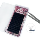 Лидер продаж, частная торговая марка CD, объемные ресницы с завитками Mega, синтетические матовые шелковые ресницы для наращивания, ресницы для наращивания с эффектом легкого цветка