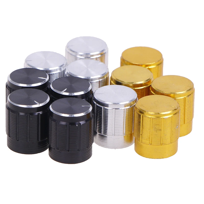 

4pcs/lot Aluminum Alloy Knob Cap 15*17 Potentiometer Knob Aperture 6MM Aluminum Cap