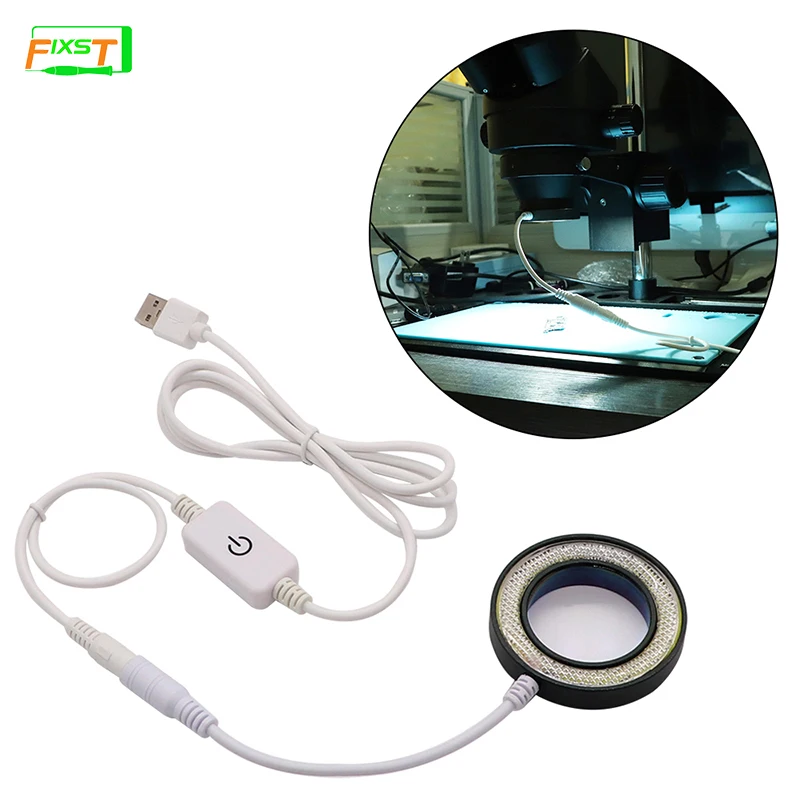 Зеркальный микроскоп со светодиодной подсветкой встроенный 2-в-1 регулируемая