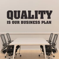 quality is our business plan motivational lettering wall art home office vinyl wall sticker office decor motivational quote